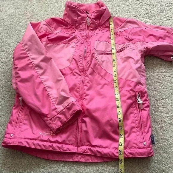 Obermeyer Zenon Shell Waterproof Jacket Coat Pink Juniors Size 14 Kids Snow Ski - Picture 9 of 16